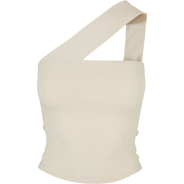 Urban Classics Ladies - One Strap Tank Top whitesand