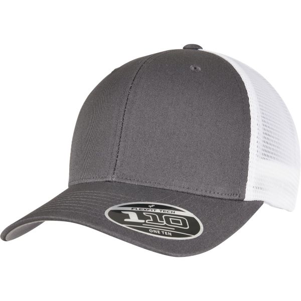 Flexfit 110 Trucker Mesh Snapback Cap - white