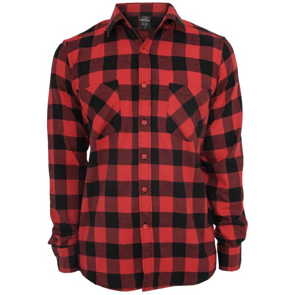 Urban Classics - CHECKED FLANELL Shirt black / charcoal