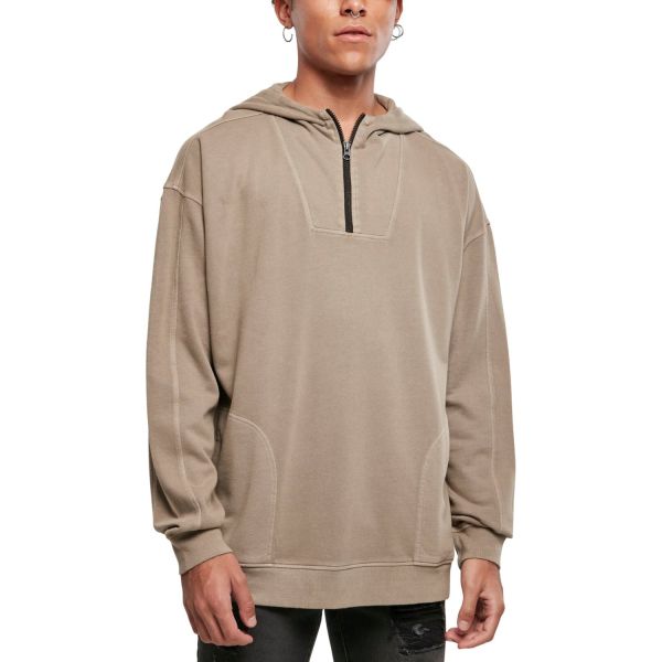 Urban Classics - Overdyed Camp Troyer Hoody khaki