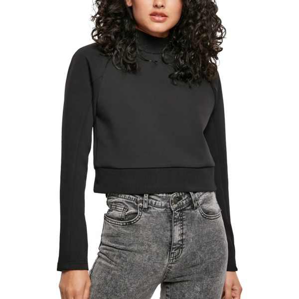 Urban Classics Ladies - Interlock Short Turtleneck Crewneck