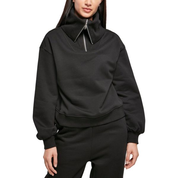 Urban Classics Ladies - Oversized High Neck Troyer Pullover