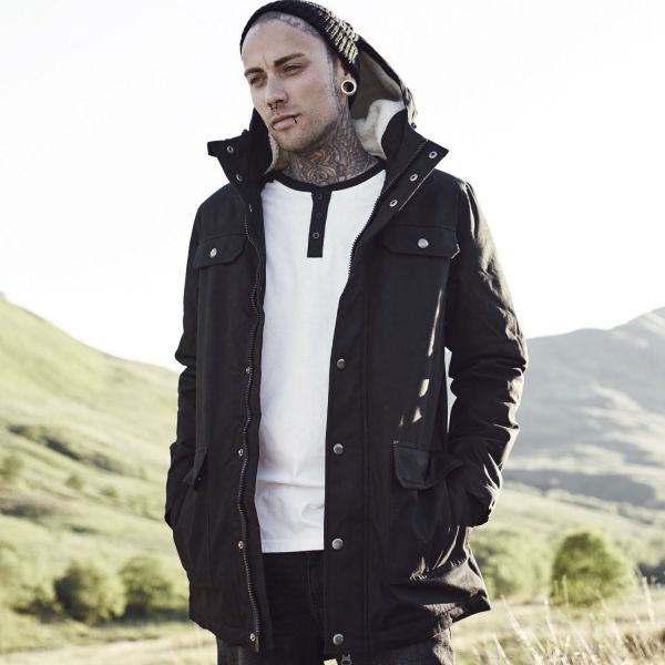 Urban Classics - COTTON PARKA Winterjacke Mantel mit Sherpa