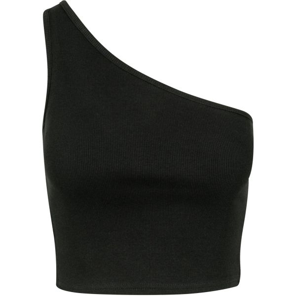 Urban Classics Ladies - Cropped Asymmetric Stretch Top