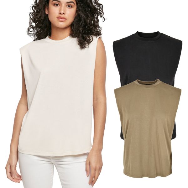 Urban Classics Ladies - Modal Padded Shoulder Shirt