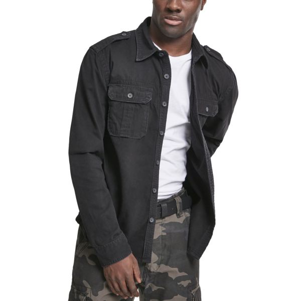 Brandit - VINTAGE Denim Shirt olive