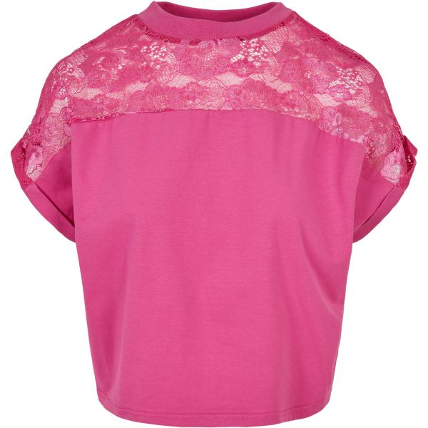 Urban Classics Ladies - Short Oversized Lace Top