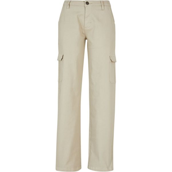 Urban Classics Ladies - High Waist Denim Cargo Jeans