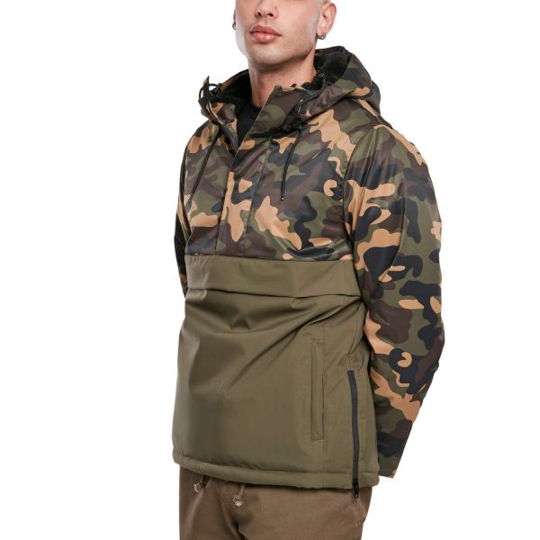 Urban Classics - PADDED PULL OVER Veste d'hiver wood camo