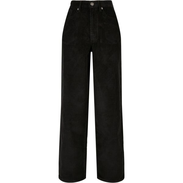 Urban Classics Ladies - High Waist Wide Leg Corduroy Pants