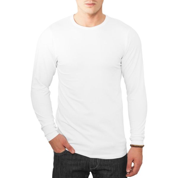 Urban Classics - FITTED STRETCH Long Sleeve white