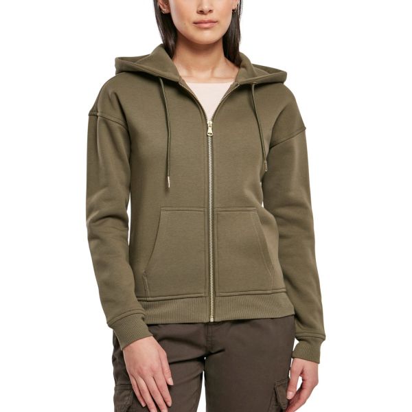 Urban Classics Ladies - BASIC Zip Hoody noir