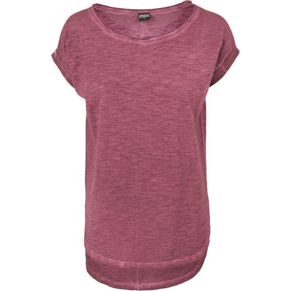 Urban Classics Ladies - Long Shaped Spray Dye HiLo Shirt Top