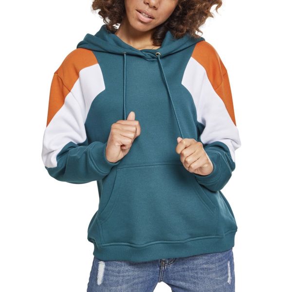 Urban Classics Ladies - Oversize 3-Tone Block Fleece Hoody