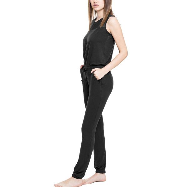 Urban Classics Ladies - TECH MESH Long Jumpsuit black