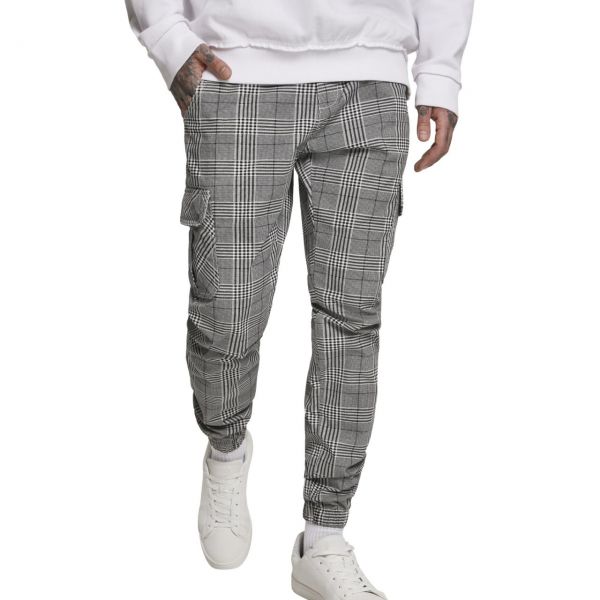 Urban Classics - Glencheck Cargo Jogger Hose