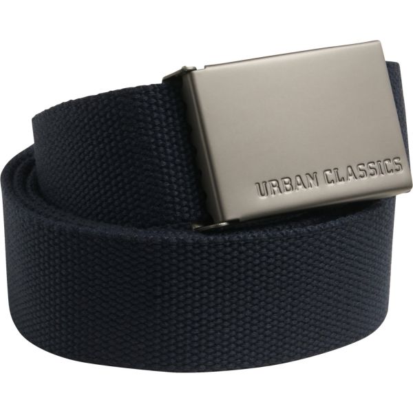 Urban Classics - CANVAS Belt olive / silver