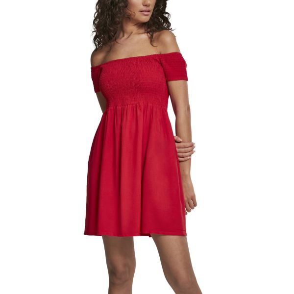 Urban Classics Ladies - Smoked Off Shoulder Robe limb