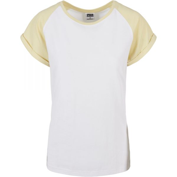 Urban Classics Ladies - RAGLAN Contrast Top white / lilac