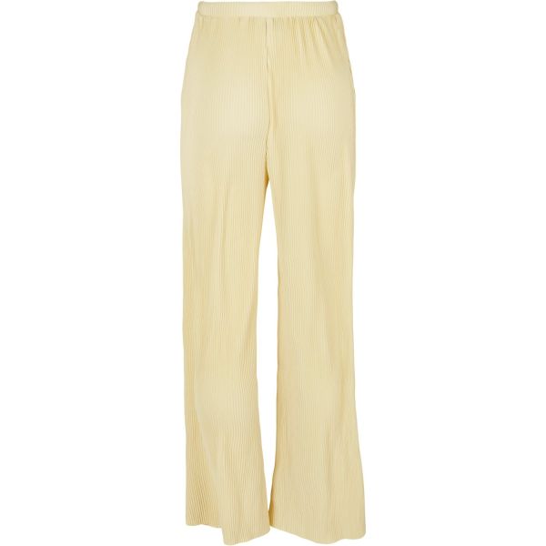 Urban Classics Ladies - Plisse Pants soft yellow