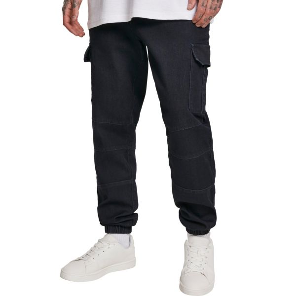 Urban Classics - CARGO Jogging Denim Jeans black