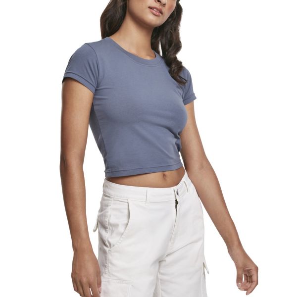 Urban Classics Women's Ladies Stretch Jersey Cropped Tee T-Shirt 