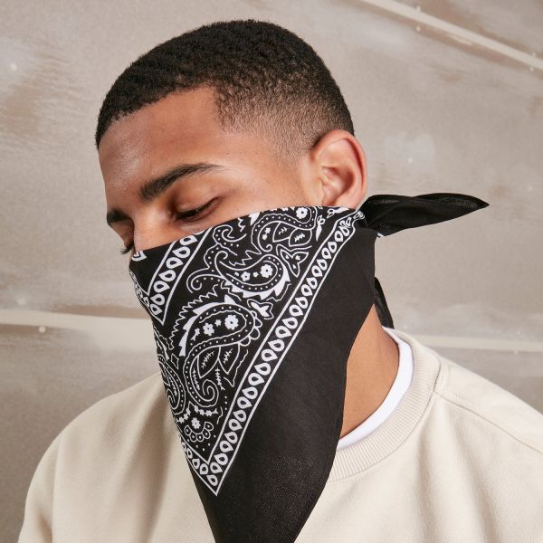 Urban Classics Bandana Neck Scarf Face Covering 3-pack black