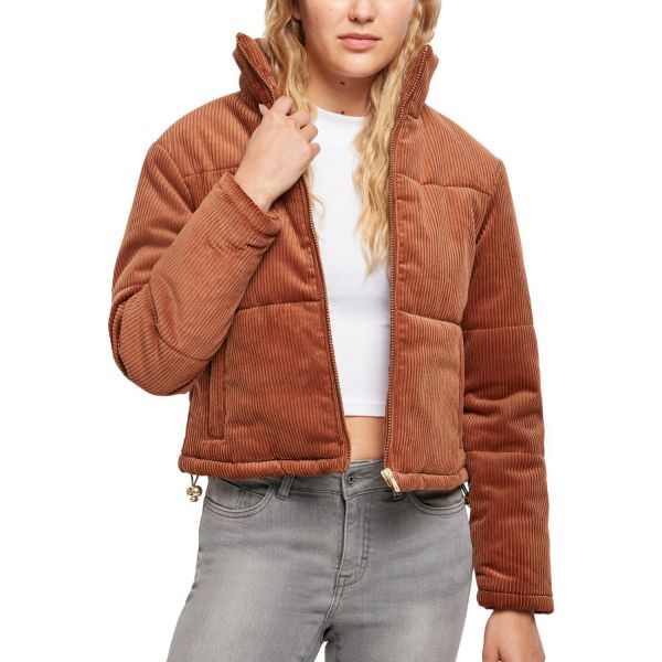 Urban Classics Ladies - Corduroy Puffer Veste white sand