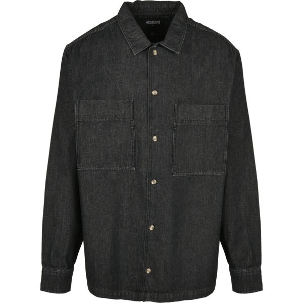 Urban Classics - Oversized Denim Shirt acid washed