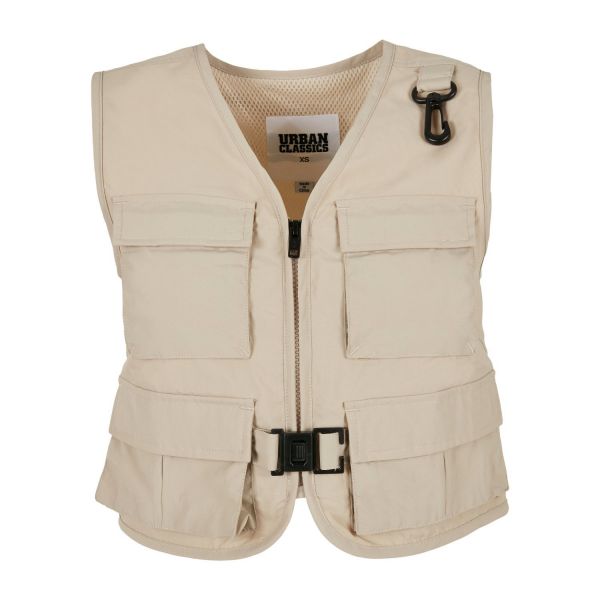 Urban Classics Ladies - Short Tactical Vest beige