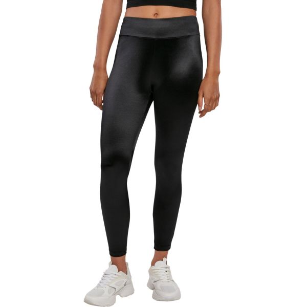 Urban Classics Ladies - SHINY High Waist Leggings schwarz