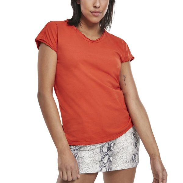 Urban Classics Ladies - Shaped Pigment Dye Top, offene Kante