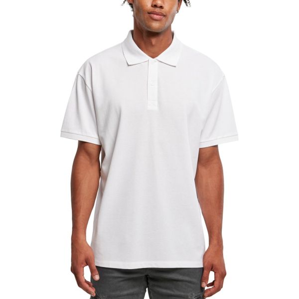 Urban Classics - Oversized Pique Polo Shirt blanc