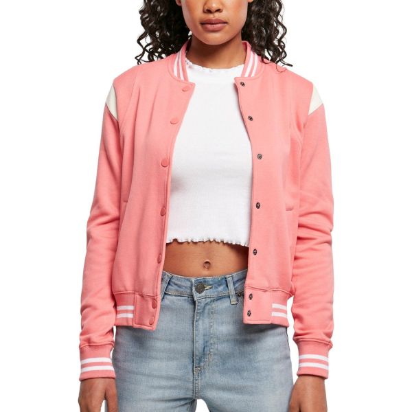 Urban Classics Ladies - INSET College Sweat Jacket sky