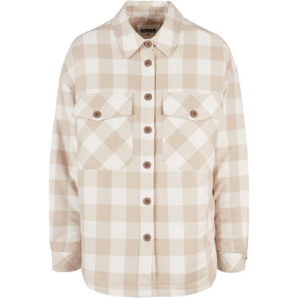 Urban Classics Ladies - Flanell Oversized Shirt Veste brun