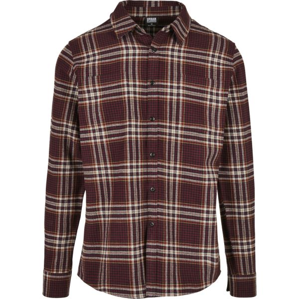 Urban Classics - CHECKED FLANELL Campus Button Up navy