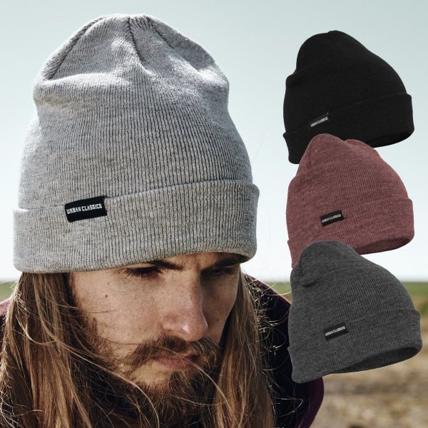 Urban Classics - BASIC FLAP BEANIE grey