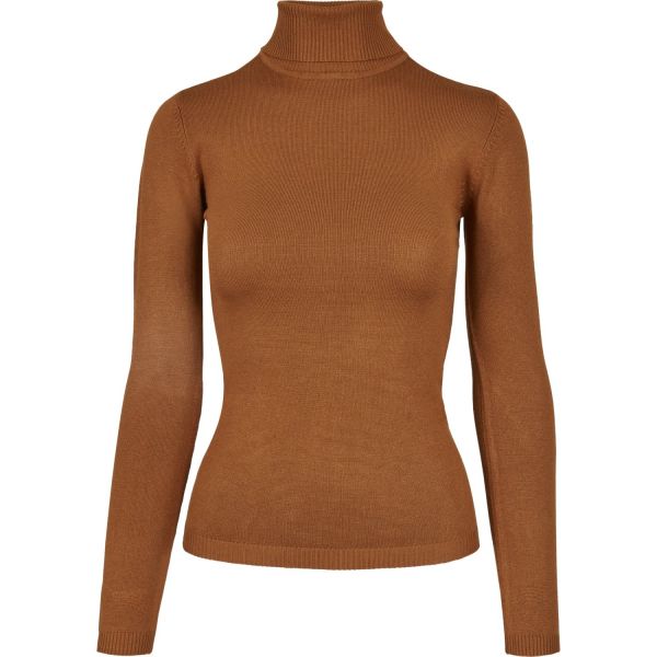 Urban Classics Ladies - Basic Turtleneck Sweater brown