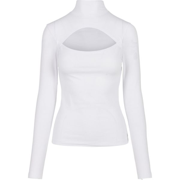 Urban Classics Ladies - Cut-Out Turtleneck Longsleeve