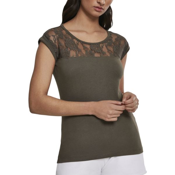 Urban Classics Ladies - FLOWER Fashion Loose Top Shirt