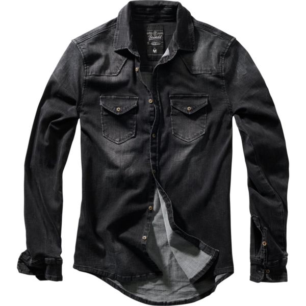 Brandit - RILEY Denim Shirt black