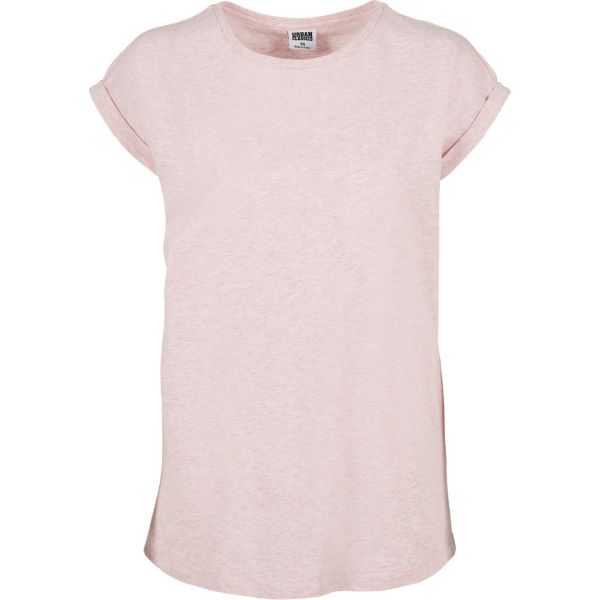 Urban Classics Ladies - MELANGE Extended Shoulder Top pink