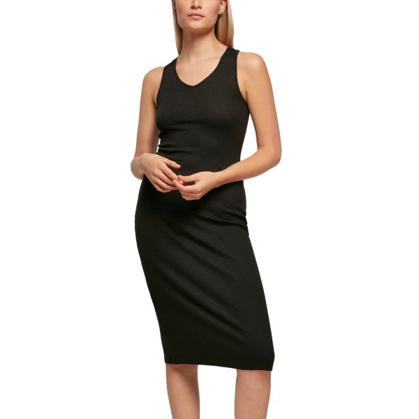 Urban Classics Ladies - RIB Midi Dress black