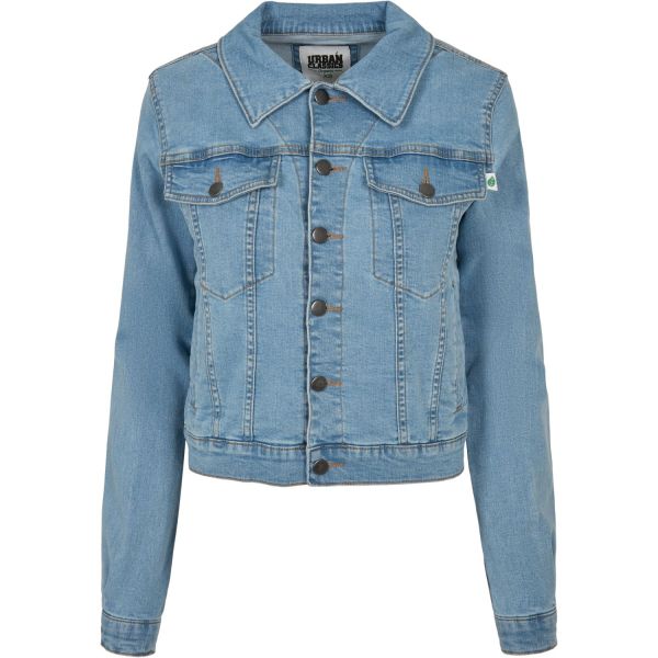 Urban Classics Ladies - Organic Denim Jacket blue washed
