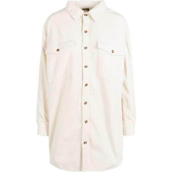 Urban Classics Ladies - Long Corduroy Overshirt soft salvia