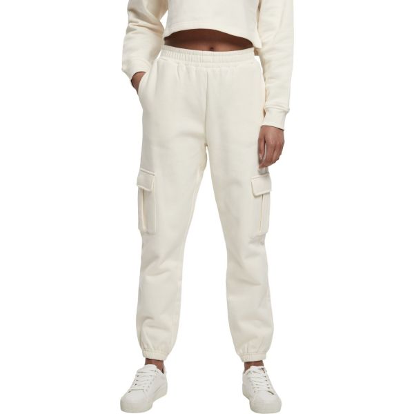 Urban Classics Ladies - High Waist Cargo Fleece Sweatpants