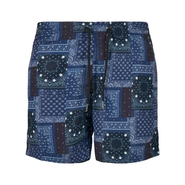 Urban Classics - PATTERN Swim Shorts palm leaves