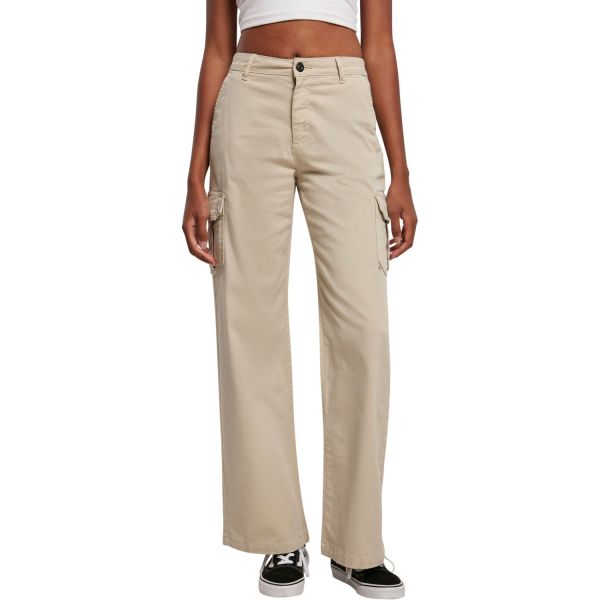 Urban Classics Ladies - High Waist Straight Cargo Pants