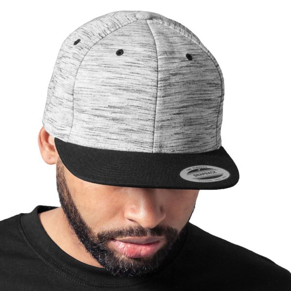 Flexfit STRIPES MELANGE Snapback Cap - schwarz / grau