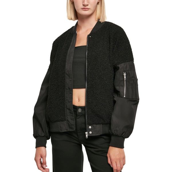 Urban Classics Ladies - Oversized Sherpa Bomber Veste